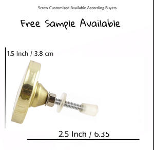 Tiradores de armario de puerta de cajón de madera de latón con cuerno de hueso de resina redondo de diseño moderno de lujo europeo - Product Image 3