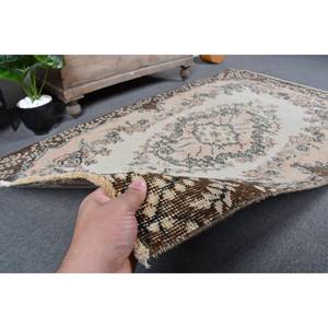 พรมขนสัตว์6.6ft สีเบจสีน้ำตาลคลาสสิกขนาด3.8 X แบบตุรกีดีไซน์แบบเย็บปะติดสำหรับทางเข้าห้องนั่งเล่นหรือห้องนอน - Product Image 3