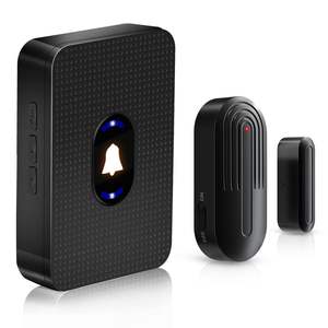 Alarme sans fil Daytech pour porte et fenêtre, détecteur d'entrée, sonnette d'alerte, sécurité pour maison, bureau, restaurant, clinique, café, portée 300 pieds (100 m), durable - Product Image 1