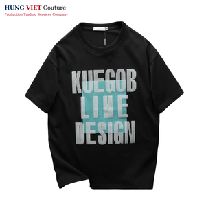 Camisetas Unisex Logotipo Personalizado Serigrafía 95% Algodón 5% Spandex Camiseta Lisa Ajuste de gran tamaño para el verano Hecho en Vietnam - Product Image 5