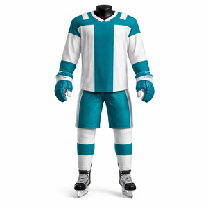 Uniforme de hockey sobre hielo personalizado, conjunto de camiseta y pantalones cortos sublimados, ropa de equipo para adultos, fabricante OEM ODM - Product Image 1