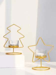 Portavelas Dorado de Estilo Nórdico, Decoración de Mesa, Portavelas para Velas de Té, Portavelas Votivas para Decoración del Hogar - Product Image 3