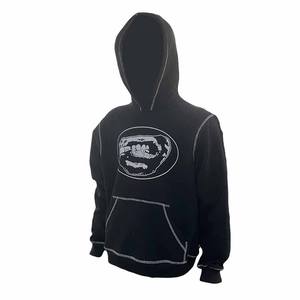 Oversized Heavyweight Cotton Hoodie with Embroidered Logo Solid Quality <b>Thick</b> <b>Fleece</b> Sweatshirt for Men Women Winter Wholesale - Product Image 1