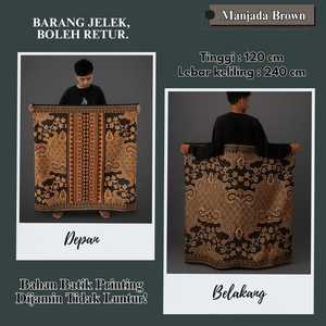 Brown Batik Print <b>Sarong</b> Scarf 120 x 240 cm Satin Silk Floral Shawl for Women Wedding Party Gift - Product Image 1