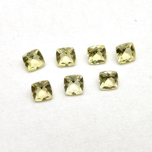 Alta calidad 0.72cts Limón Topacio Piedras preciosas sueltas 5x5mm Cojín amarillo natural Faceta Iroc Ventas Fabricante superior Proveedor - Product Image 3