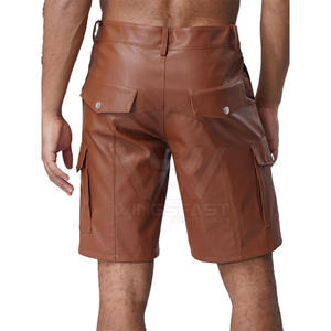 กางเกงขาสั้นหนังสำหรับผู้ชายกางเกงขาสั้นระบายอากาศได้ดีดีไซน์ใหม่จากปากีสถาน - Product Image 6