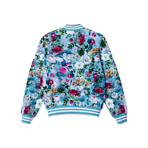 Chaquetas Bomber de estilo béisbol con sublimación completa con estampado de flores con parche bordado personalizado 100% chaquetas de poliéster para hombres - Product Image 2