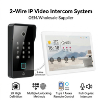 Hiwink OEM - Videoportero IP 2K, Sistema de Intercomunicación para Viviendas de 2 Cables, Visión Nocturna, 6 en 1, Desbloqueo por Huella Dactilar RFID, Sistema de Cámara de Seguridad