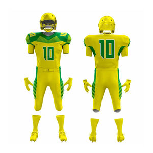 Ensemble de maillots de football américain pour adultes de haute qualité 100% polyester, logo personnalisé imprimé, respirant, antibactérien, anti-UV, sport - Product Image 1