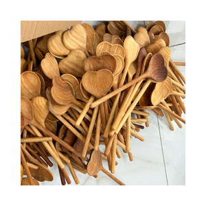 Cucharas de madera hechas a mano de Vietnam, duraderas, bellamente diseñadas, ideales para servir y cocinar - Product Image 1