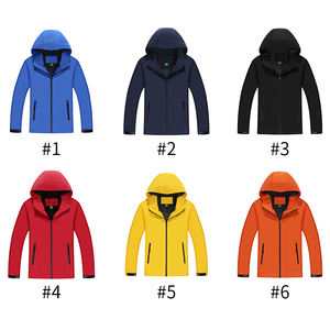 Logotipo personalizado impermeable Plus polar Zip Up con capucha chaquetas al aire libre Ropa DE TRABAJO chaqueta cortavientos Sudaderas con capucha - Product Image 5