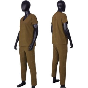 ชุดเครื่องแบบขัดผิวแห้งเร็วแบบกำหนดเองชุดเครื่องแบบพยาบาลแขนสั้นคอปกตั้งสำหรับโรงพยาบาล - Product Image 1