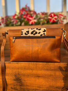 Nuevos bolsos de hombro de cuero de piel con estampado de animales de estilo occidental, bolsos laterales de cuero de piel auténtica de alta calidad - Product Image 4