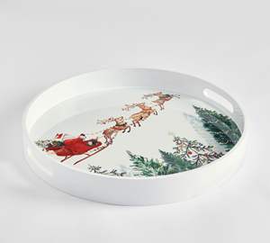 Nouveaux articles de haute qualité en gros plateaux en laque plateau décoratif de Noël pour la décoration intérieure fait à la main au Viet Nam - Product Image 4