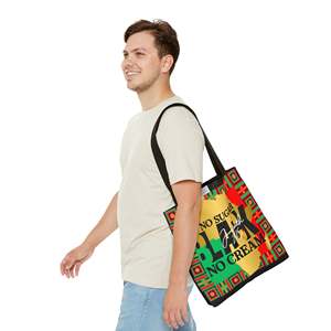 Borsa tote ispirata al Juneteenth con design 'No Sugar Black No Cream', in tela con cerniera, portatile ed elegante, con fodera in poliestere - Product Image 3
