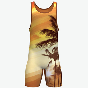 4xl 5xl Polyester <b>Weightlifting</b> Vintage Sublimation Printing Custom Kids Men Wrestling <b>Singlet</b> - Product Image 1