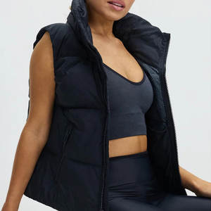 Chaleco de invierno para mujer, acolchado, sin mangas, chaqueta aislante - Product Image 5