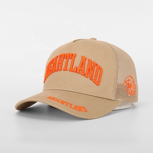 Custom High Quality 5 Panel Cotton Heat-Transfer Printed Logo Mesh <b>Snap</b> Back Baseball Cap Classic Plain Truck Sporty Common - Product Image 1