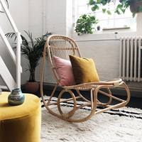 Chaises berçantes naturelles pour adultes, intérieur et extérieur, jardin, maison, salon, chaise à bascule en rotin