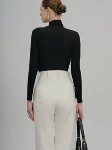 Julia High Fashion Baggy Pants Pantalons élégants pour femmes avec des chiffons respirants de style minimaliste pour l'hiver Service ODM disponible - Product Image 5