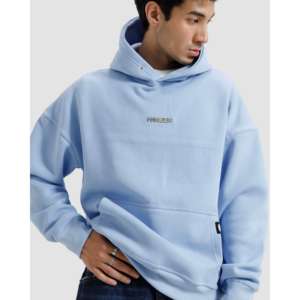 Sweat à capuche essentiel en molleton 100 % coton, délavé à l'acide, avec broderie 3D et impression sérigraphiée, taille XL - Product Image 4