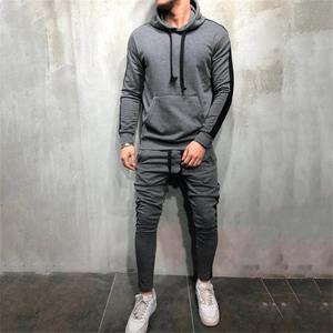 Conjunto para correr para hombre, trajes deportivos para hombre, ropa deportiva de 2 uds, chándal, ropa deportiva, sudaderas, sudadera, pantalón, conjunto deportivo para hombre - Product Image 2