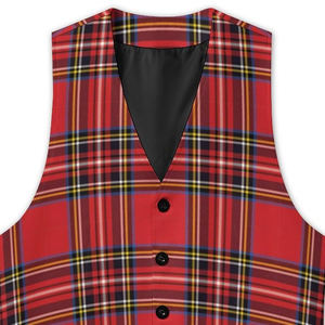 Gilets/gilets écossais formels à motif droit en tartan avec fermeture à boutons Scotland Kilt Company gilets écossais pour hommes - Product Image 4