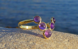 Bague en argent Sterling faite à la main péridot Quartz pierre précieuse 8x10mm ronde et poire forme lunette ensemble haute recherche bijoux pour cadeau d'anniversaire - Product Image 3