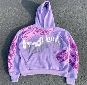 Venta al por mayor personalizado 2024 nuevo 3D Puff impresión Sudadera con capucha logotipo personalizado de talla grande suelta algodón sudaderas con capucha de los hombres - Product Image 2