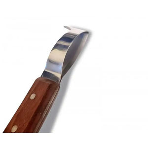 Cuchillo de pezuña de acero de Damasco Premium, herramienta de herradura para recorte de herradura, hoja hecha a mano, herramientas veterinarias, etiqueta privada Oem - Product Image 4