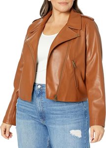 Chaqueta de moto de piel sintética de brezo para mujer, chaqueta de cuero genuino para mujer, poliuretano 55%, 40% poliéster, 5% Spandex, chaquetas para mujer - Product Image 4