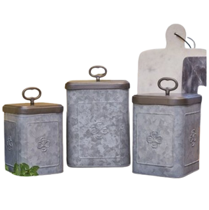 Meilleure qualité de bidon en métal galvanisé bidon de cuisine maison cuisine de table en métal galvanisé utilisation de stockage - Product Image 5