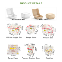 Boîte à hamburgers recyclable imprimée sur mesure avec fenêtre