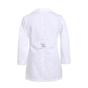 Bata de laboratorio de algodón polivinílico de media manga de tela tejida 2025, batas de laboratorio de enfermería para Hospital - Product Image 6