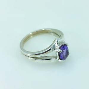 Handmade 925 Sterling <b>Silver</b> Amethyst Topaz <b>Ring</b> <b>Boho</b> June Birthstone Jewelry Perfect Gift for Her Birthday Anniversary - Product Image 5