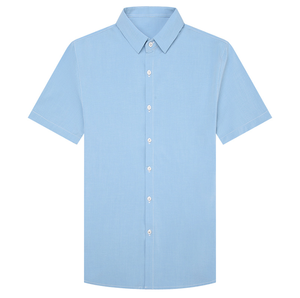 Chemises habillées pour hommes Chemise d'affaires formelle à manches courtes, extensible et infroissable - Product Image 2