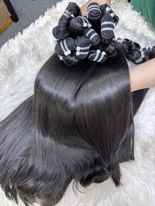 VQ Cheveux Vietnamiens Vierge Cheveux Bruts Naturel Droite Cuticule Alignée Haute Qualité Machine Double Trame Toutes Les Couleurs Teignable 100gr - Product Image 2