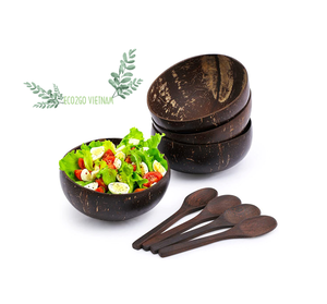 ชามมะพร้าวสำหรับสลัดอาหารเช้า/ชามมะพร้าวธรรมชาติ/กะลามะพร้าวออกแบบโลโก้ได้ตามต้องการในเวียดนาม - Product Image 1