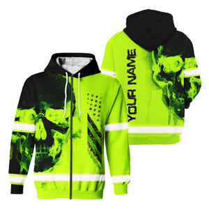 Logo super personnalisé pour hommes en coton unisexe OEM conception personnalisée vêtements de rue sweats à capuche de sécurité de haute qualité pour hommes - Product Image 4