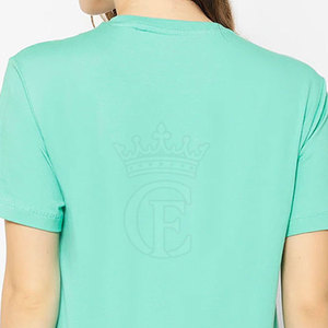 Precio al por mayor por encargo de las mujeres camiseta último estilo Casual Wear Color sólido camiseta para las mujeres - Product Image 4