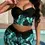 Maillot de bain deux pièces taille haute avec soutien-gorge push-up, imprimé numérique floral et motifs tricotés de fruits et lettres, options respirantes personnalisables XS-XL - Product Image 5