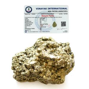 คริสตัลไพไรต์ธรรมชาติแบบดิบ 175 กรัม - หินเสริมโชคลาภและความปลอดภัย - Product Image 1