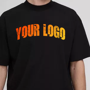 Camiseta de algodón 100% para hombre, 220GSM estampada Camiseta holgada de alta calidad, camiseta en blanco de peso pesado, camiseta de moda con cuello redondo - Product Image 2