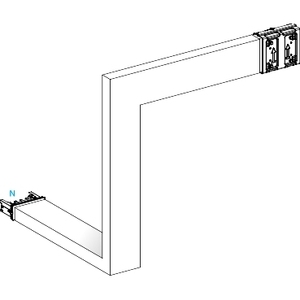 Raccordi per condotti SCHNEIDER Electric KSA400DMBK43A CANALIS-Multiple-Downward Then Right-ABC M-TO-M-400A - Product Image 1