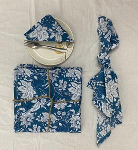 Wholesale Premium Quality 100% Cotton Handmade Block Napkins Wedding Everyday Dinner Kitchen <b>Cocktail</b> Party Napkins Accessory - Product Image 4