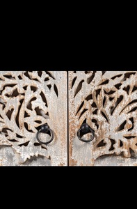 Amplio encanto tradicional gabinete de sala de estar de madera estantes extensibles puertas resistentes muebles funcionales para el hogar para atemporal - Product Image 2