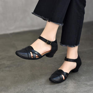 Mocassins en cuir véritable pour femmes, confortables, faciles à enfiler, chaussures plates pour le bureau, les occasions décontractées et la marche quotidienne. - Product Image 1