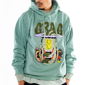 Sudaderas con capucha de lana de algodón con logotipo personalizado, jersey con capucha bordado de chenilla de invierno transpirable de secado rápido, Invierno bien diseñado - Product Image 1