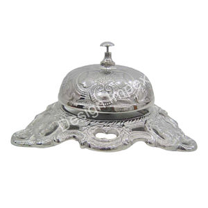 Campana de Mesa Artesanal, Campanas Metálicas de Diseño Grabadas, Campana de Llamada para Oficina o Escuela, Decoración Navideña - Product Image 1