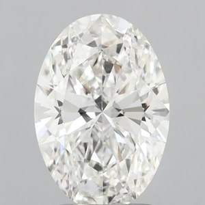 Diamant ovale de luxe cultivé en laboratoire VSone couleur F deux carats CVD pierre en vrac pour bague de fiançailles - Product Image 1